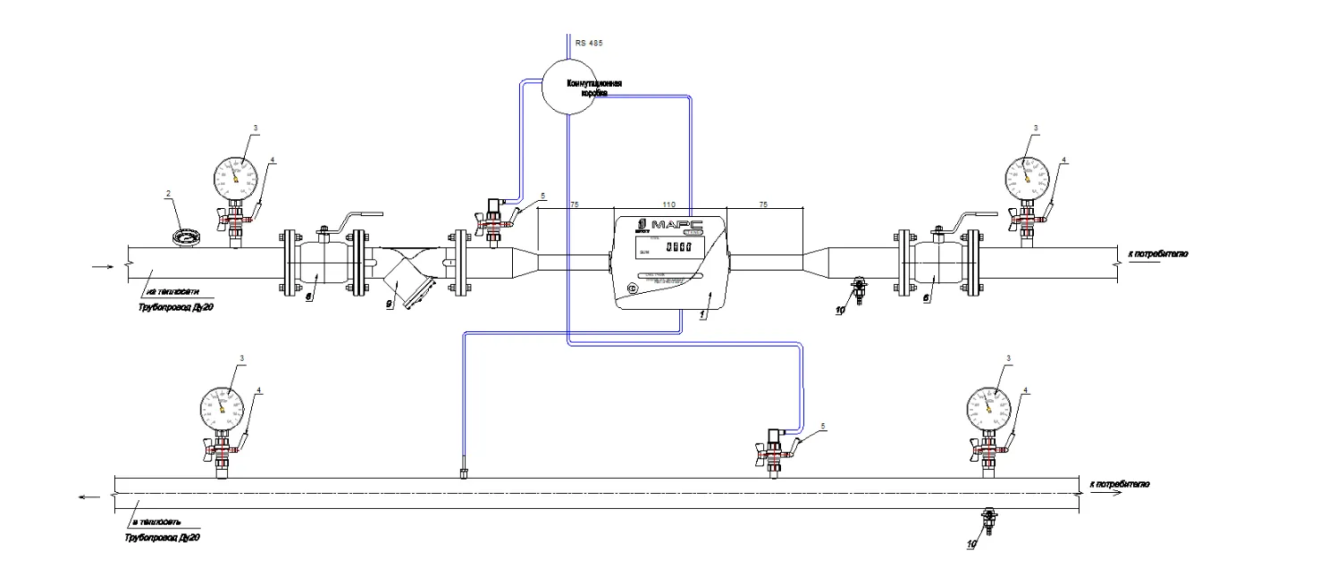 Монтажная схема СТК МАРС NEO-15 У П
