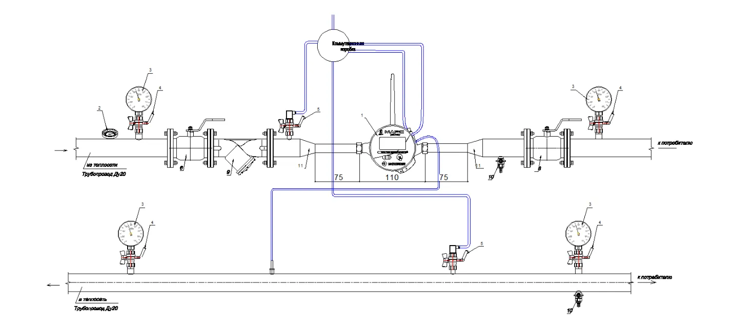 Монтажная схема СТК МАРС NEO-15 О