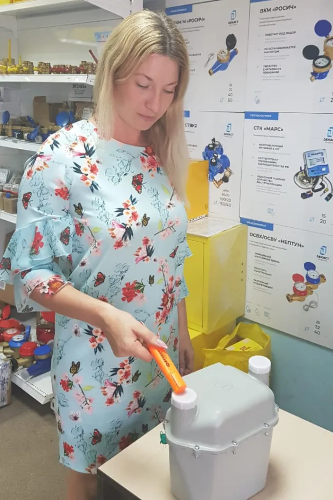 Газовый счетчик правый