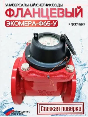 Счетчик воды ЭКОМЕРА-65Ф Универсальный Фланцевый