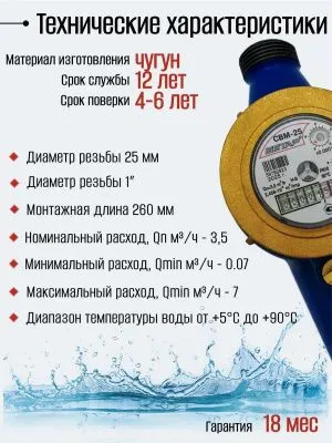 Счетчик воды СВМ-25