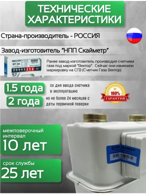 Счетчик газа СГВ-МТ-G4 LR